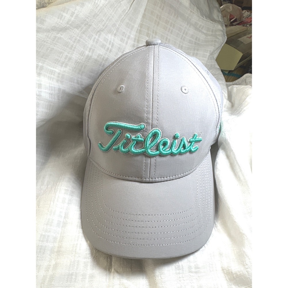 Titleist Juniors Performance Golf Hat Gray Teal Pro V1 FJ Adjustable Youth Cap